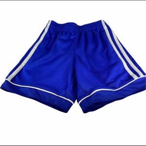 ☘️Adidas blue striped climalite shorts Size XS